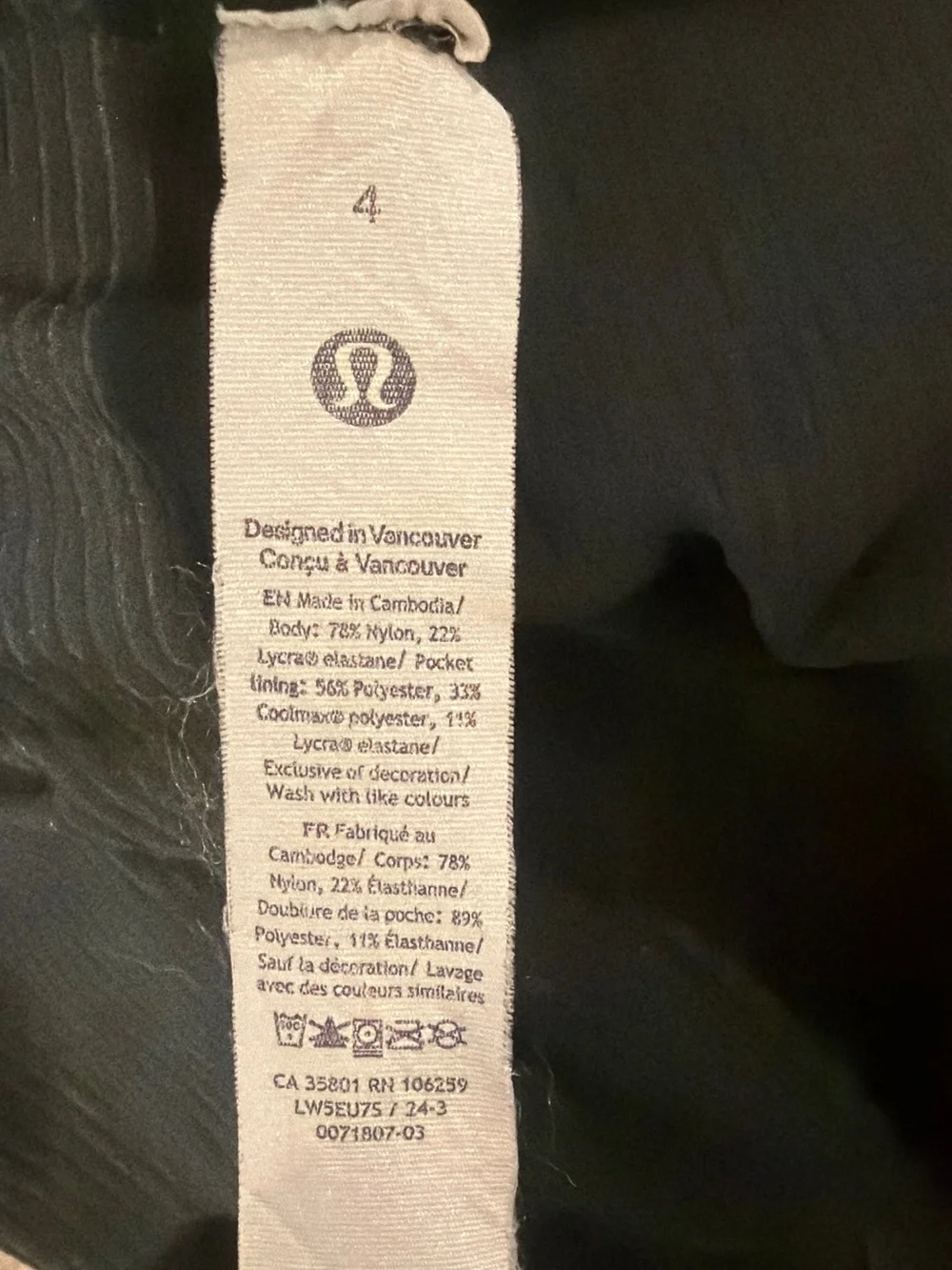 lululemon athletica Black Kids High-Waist Leggings